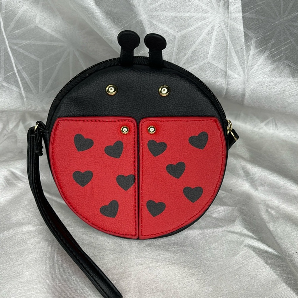 Betsey Johnson Lady Bug Wristlet Coin Purse Wallet wristlet novelty bag